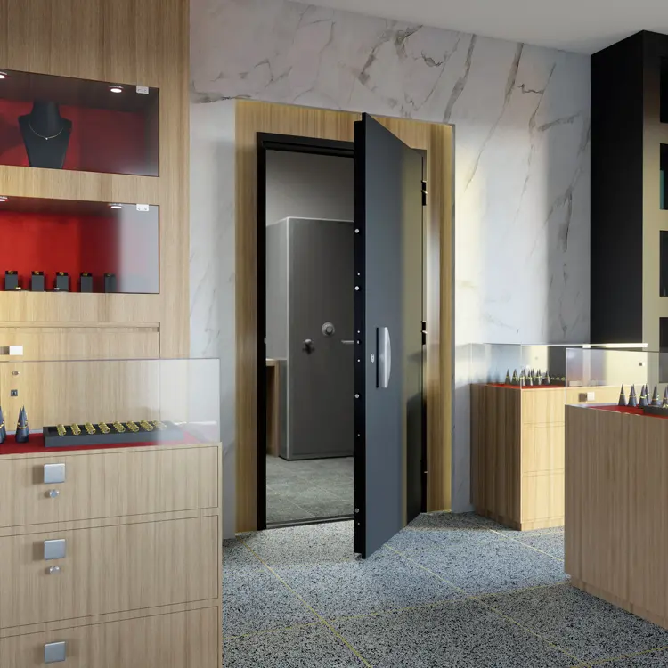 Une porte de haute sécurité coupe-feu